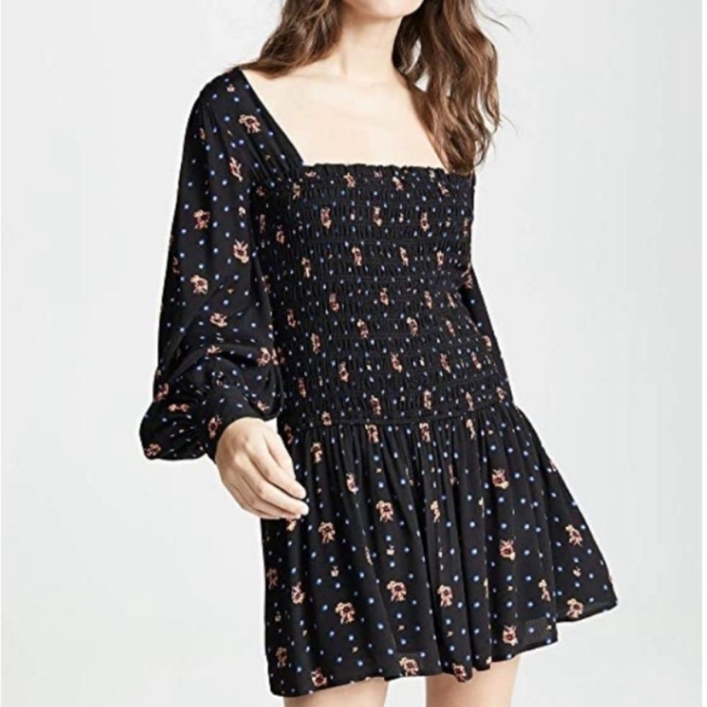 NWT Free People Two Faces Long Sleeve Minidress Size Medium